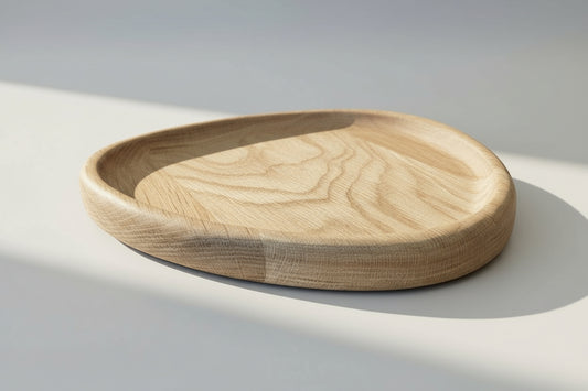 Wooden cutting board on a wooden table
